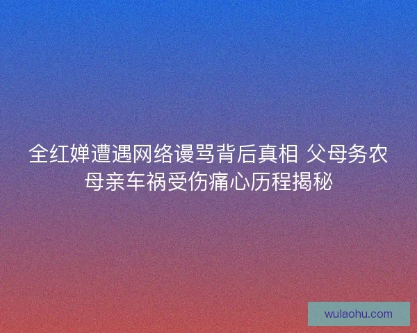 全红婵遭遇网络谩骂背后真相 父母务农母亲车祸受伤痛心历程揭秘
